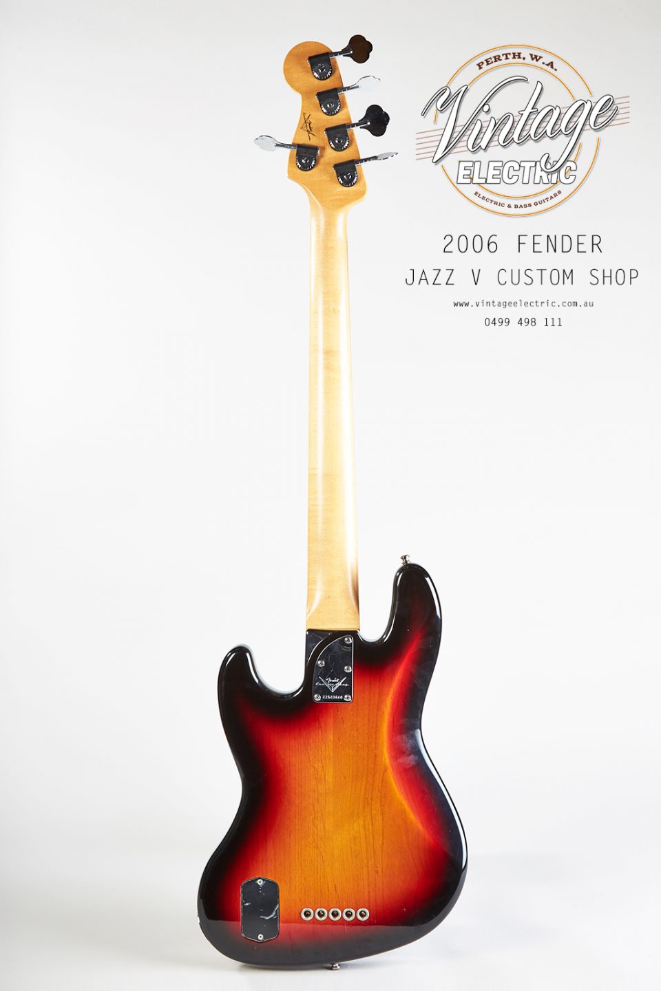 2006 Fender Jazz V Back of Body