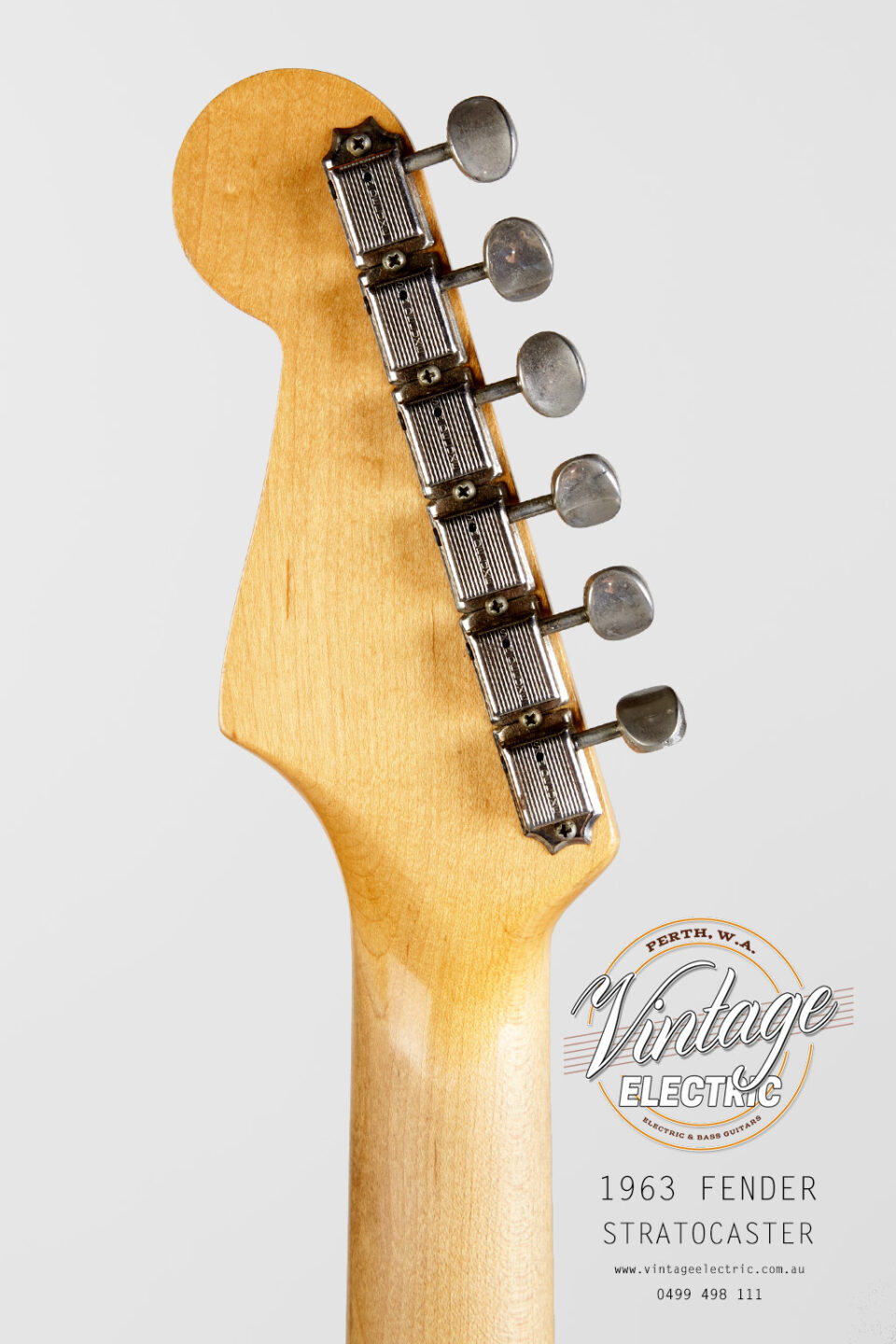 1963 Fender Stratocaster Back of Headstock