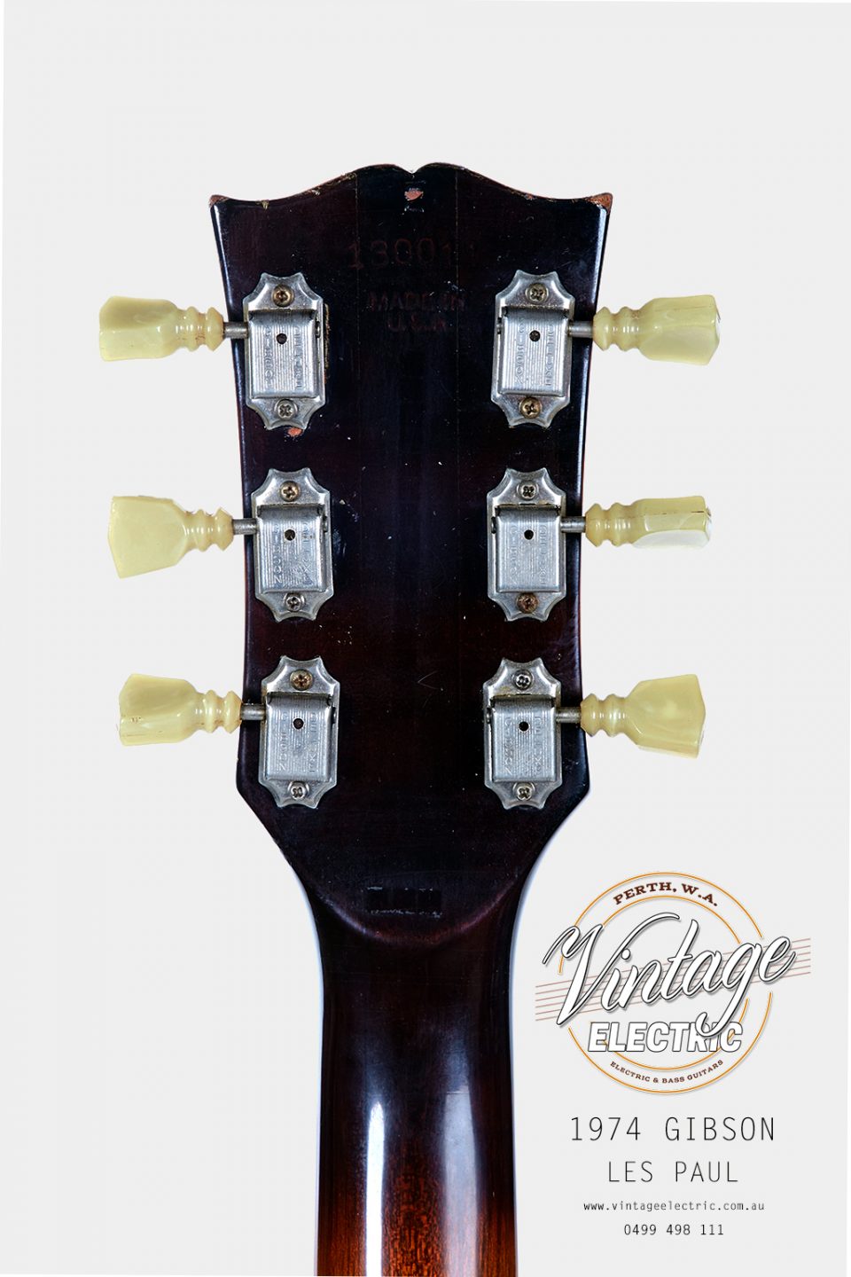 1974 Gibson Les Paul Standard Back of Headstock
