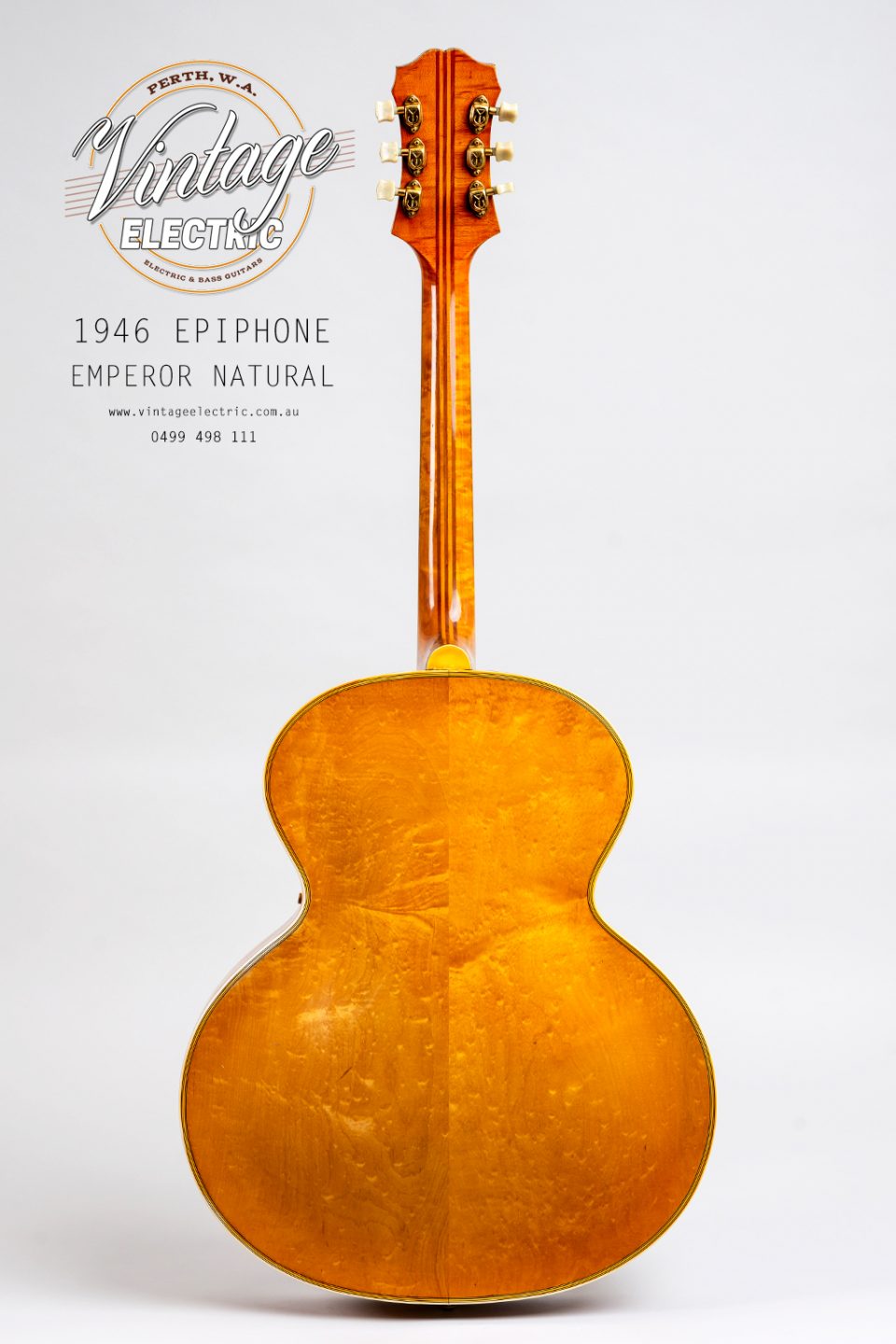 1946 Epiphone Emperor Back of Guitar