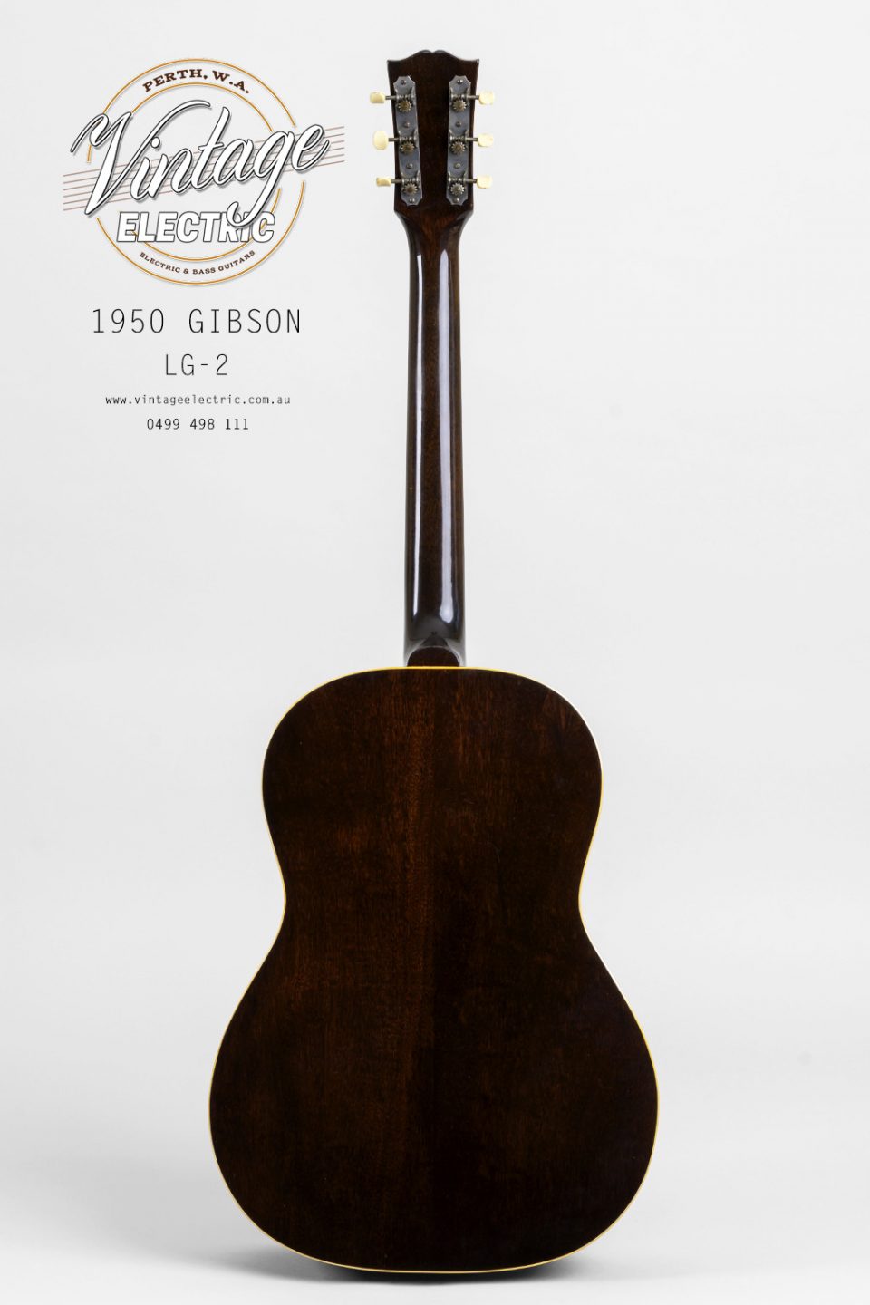 1950 Gibson LG-2 USA Back of Guitar