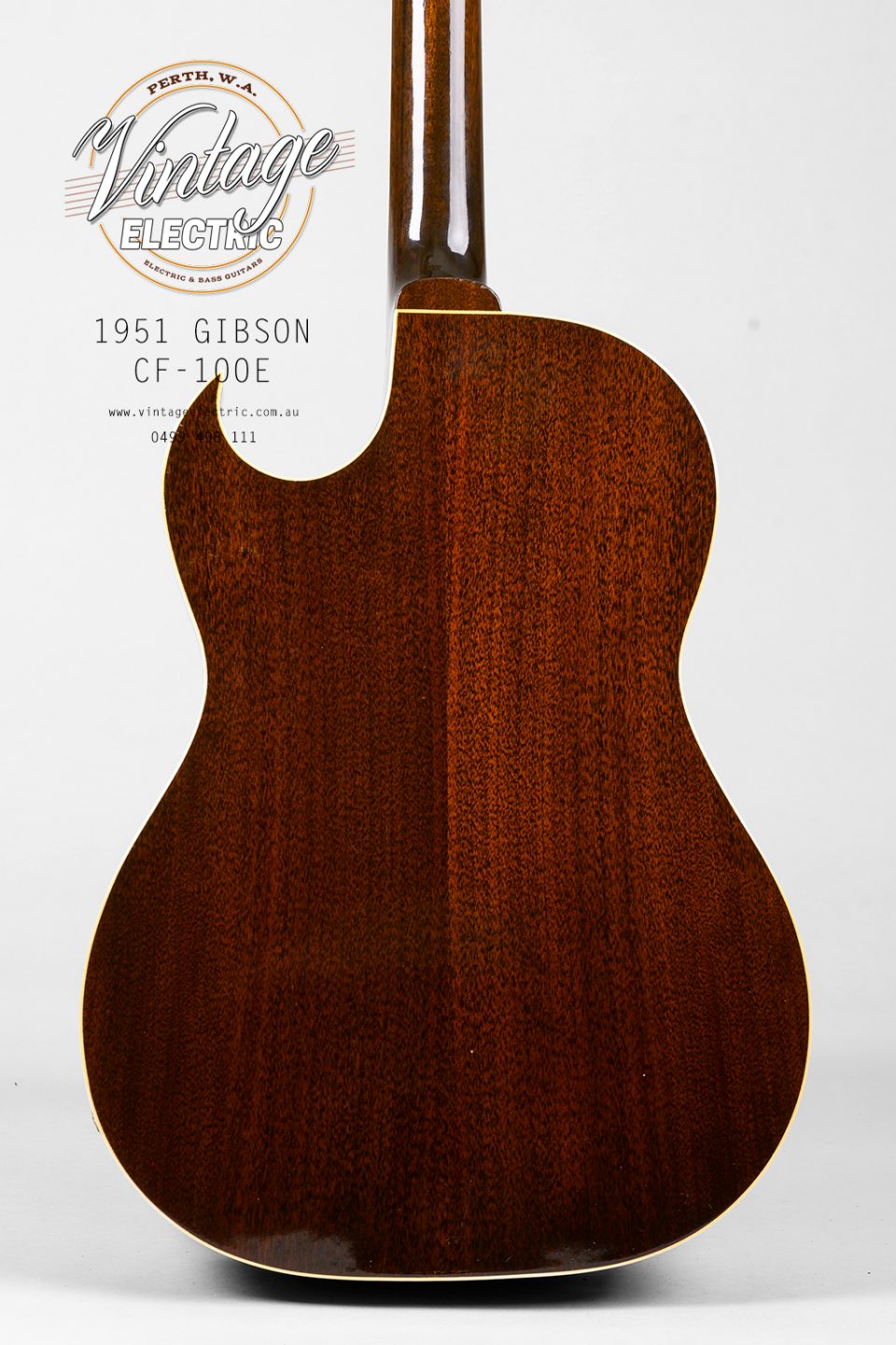 1951 Gibson CF-100E Back of Body