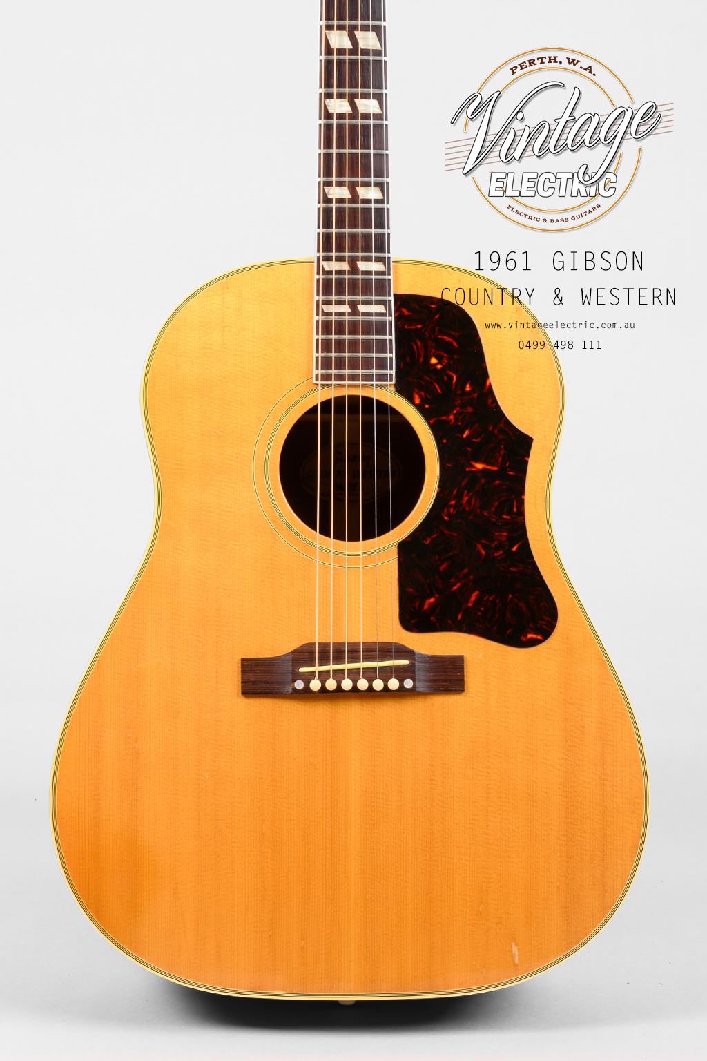 1961 Gibson Country & Western Flat Top Acoustic Vintage Electric