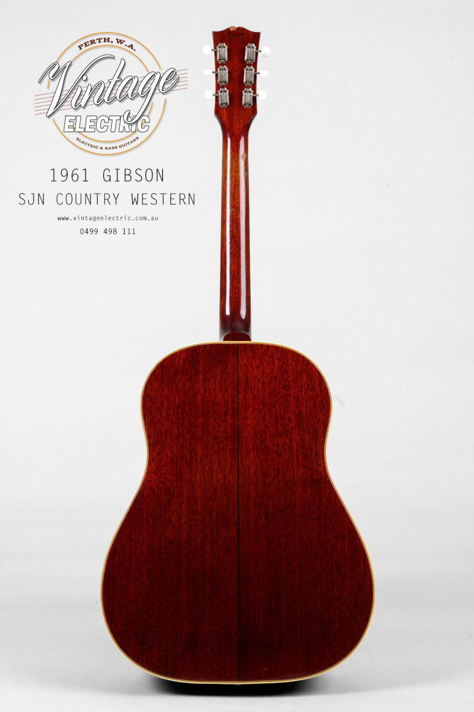 1961 Gibson SJN CW Back of Guitar