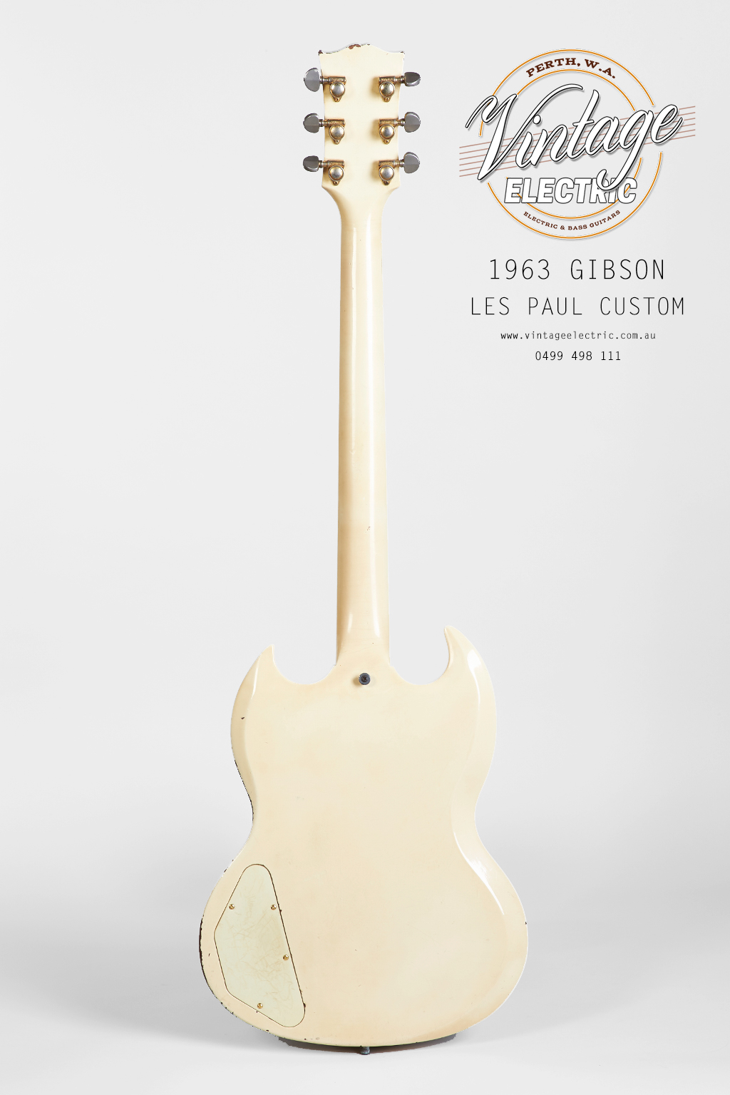 1963 Gibson Les Paul Custom Rear of Guitar