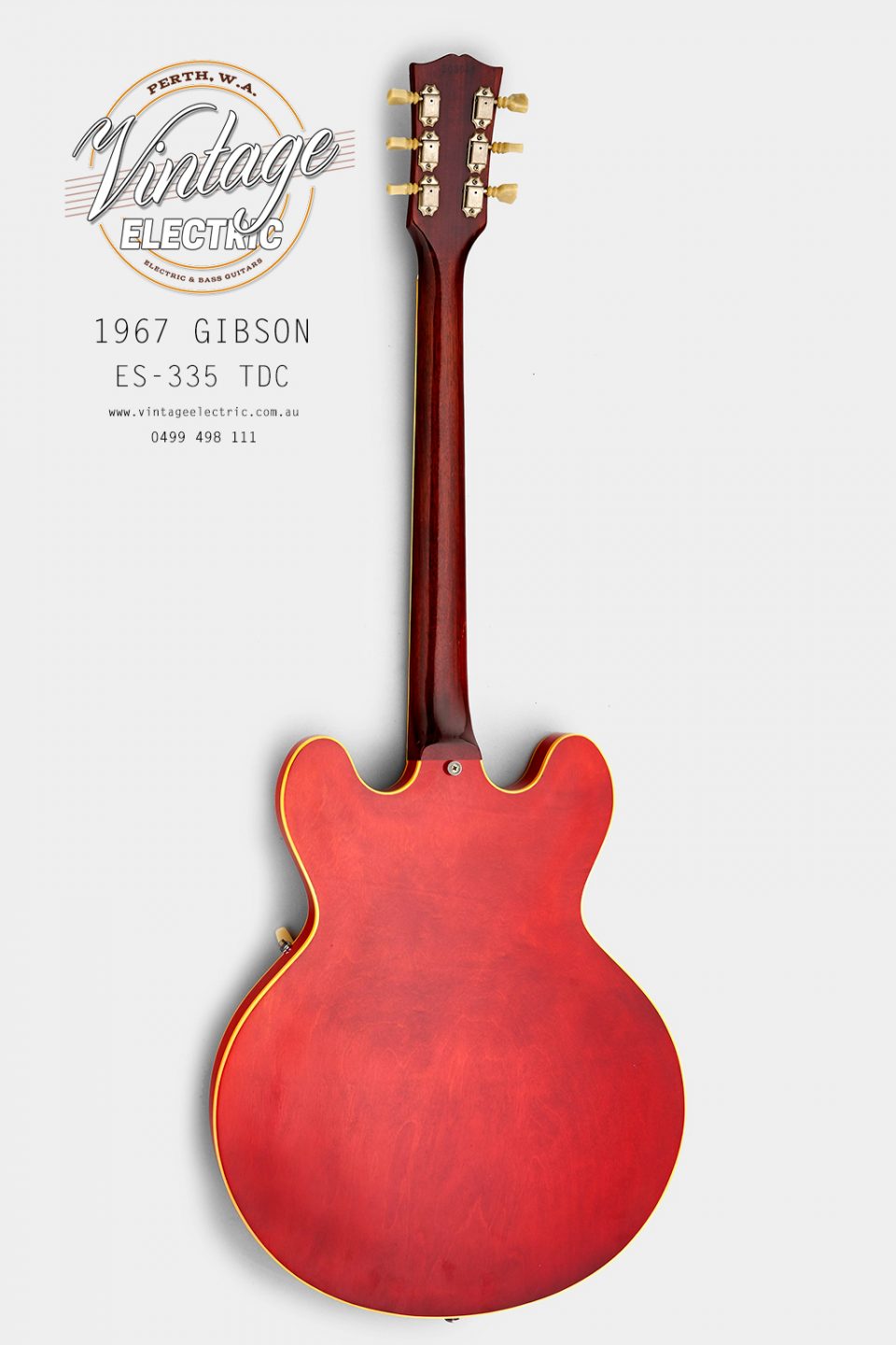 1967 Gibson ES-335 TDC Back of Guitar