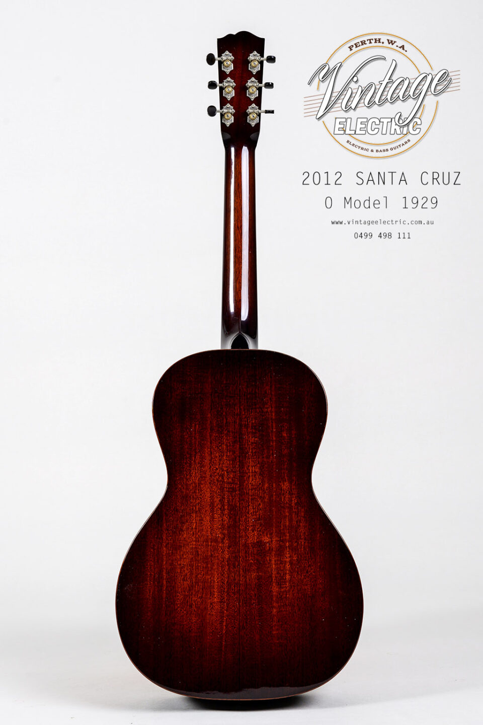 2012 Santa Cruz O1929 Back of Guitar