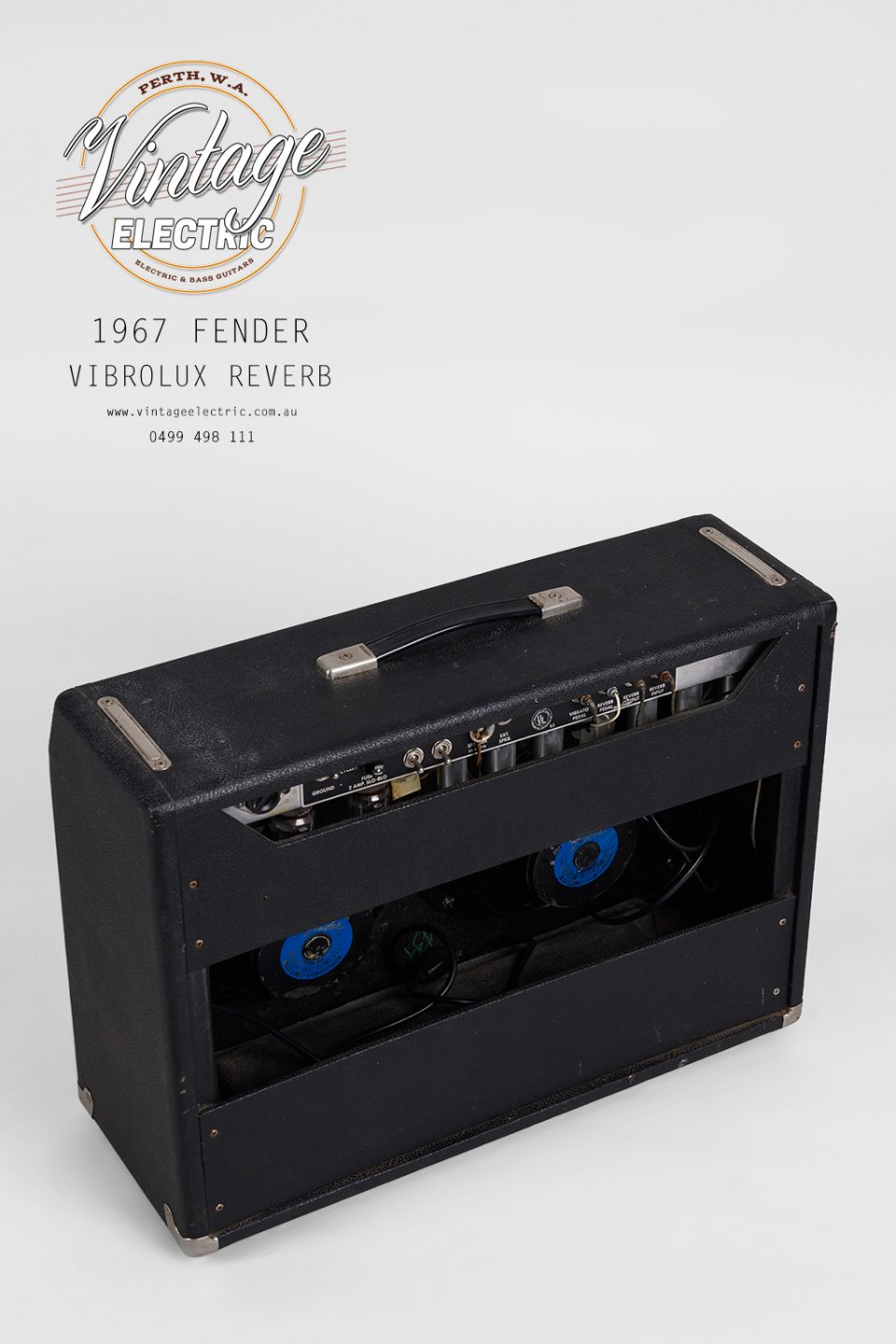 1967 Fender Vibrolux Reverb Back Top