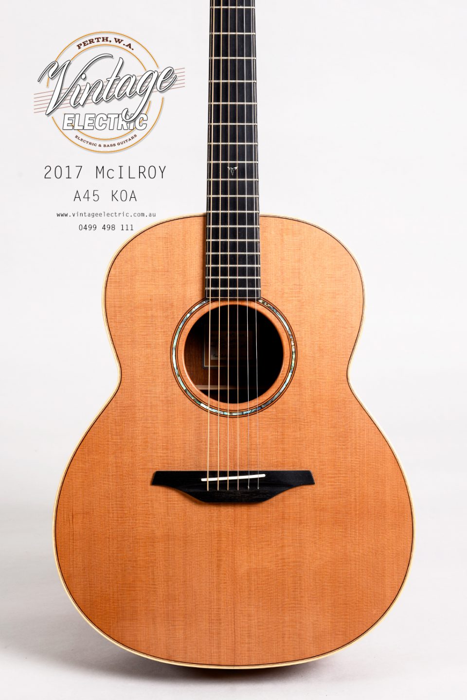 2017 McIlroy A45 Koa Guitar Body