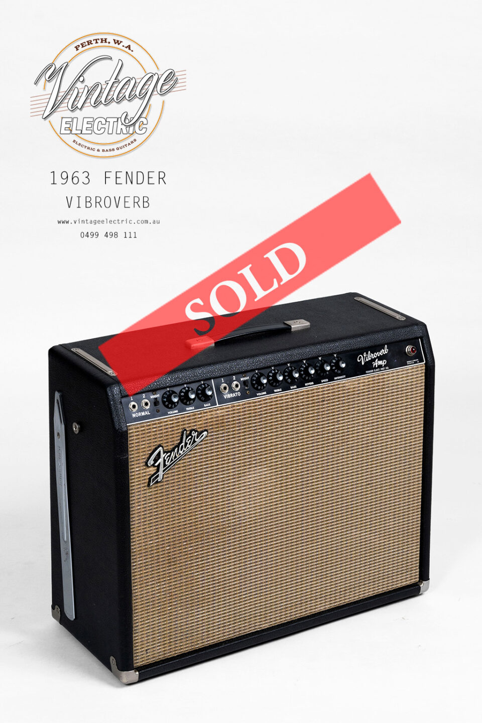 1963 Fender Vibroverb Black LARGE SOLD