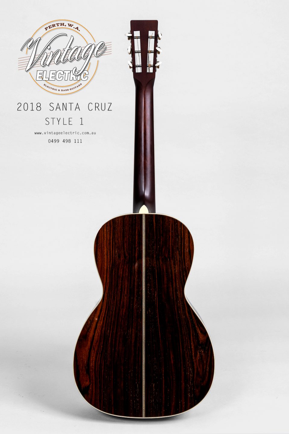 2018 Santa Cruz Style 1 Back of Guitar