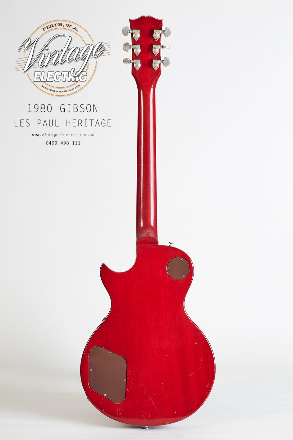 1980 Gibson Les Paul Heritage Back of Guitar