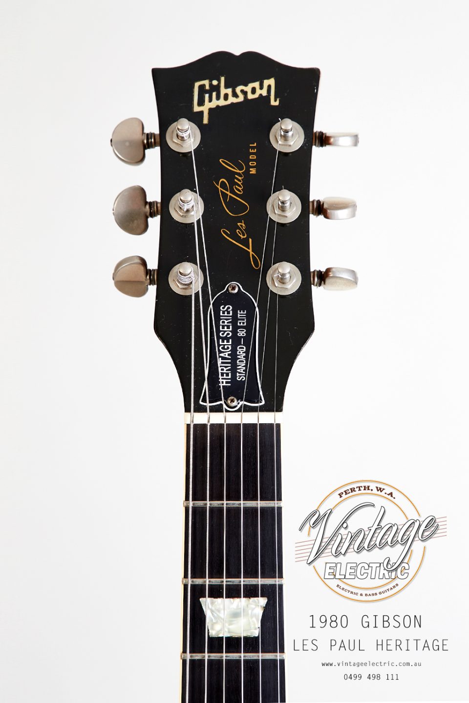 1980 Gibson Les Paul Heritage Elite Headstock