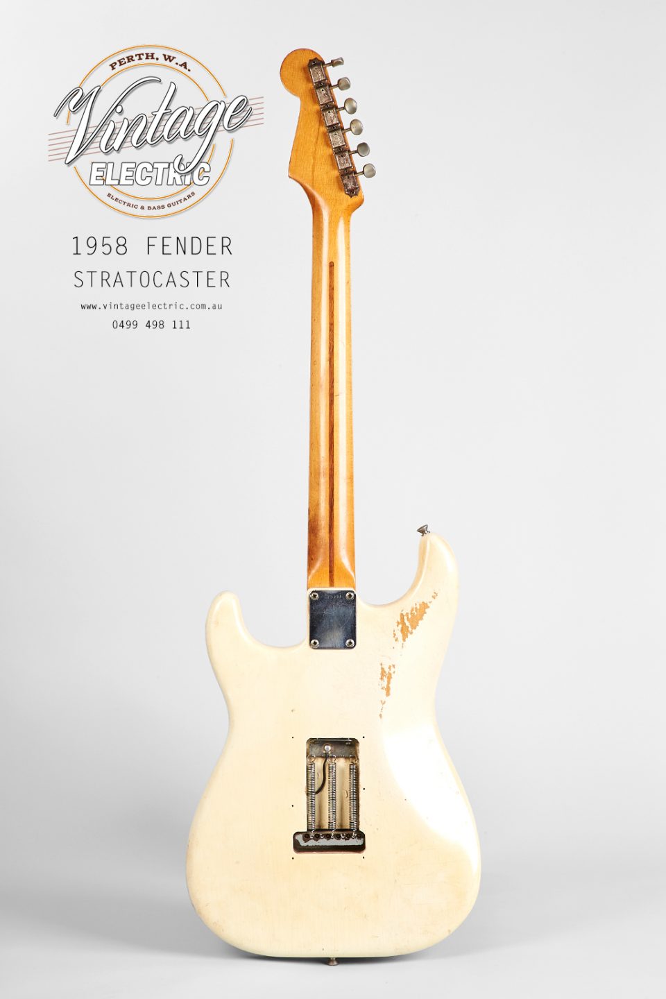 1958 Fender Stratocaster Olympic White Rear