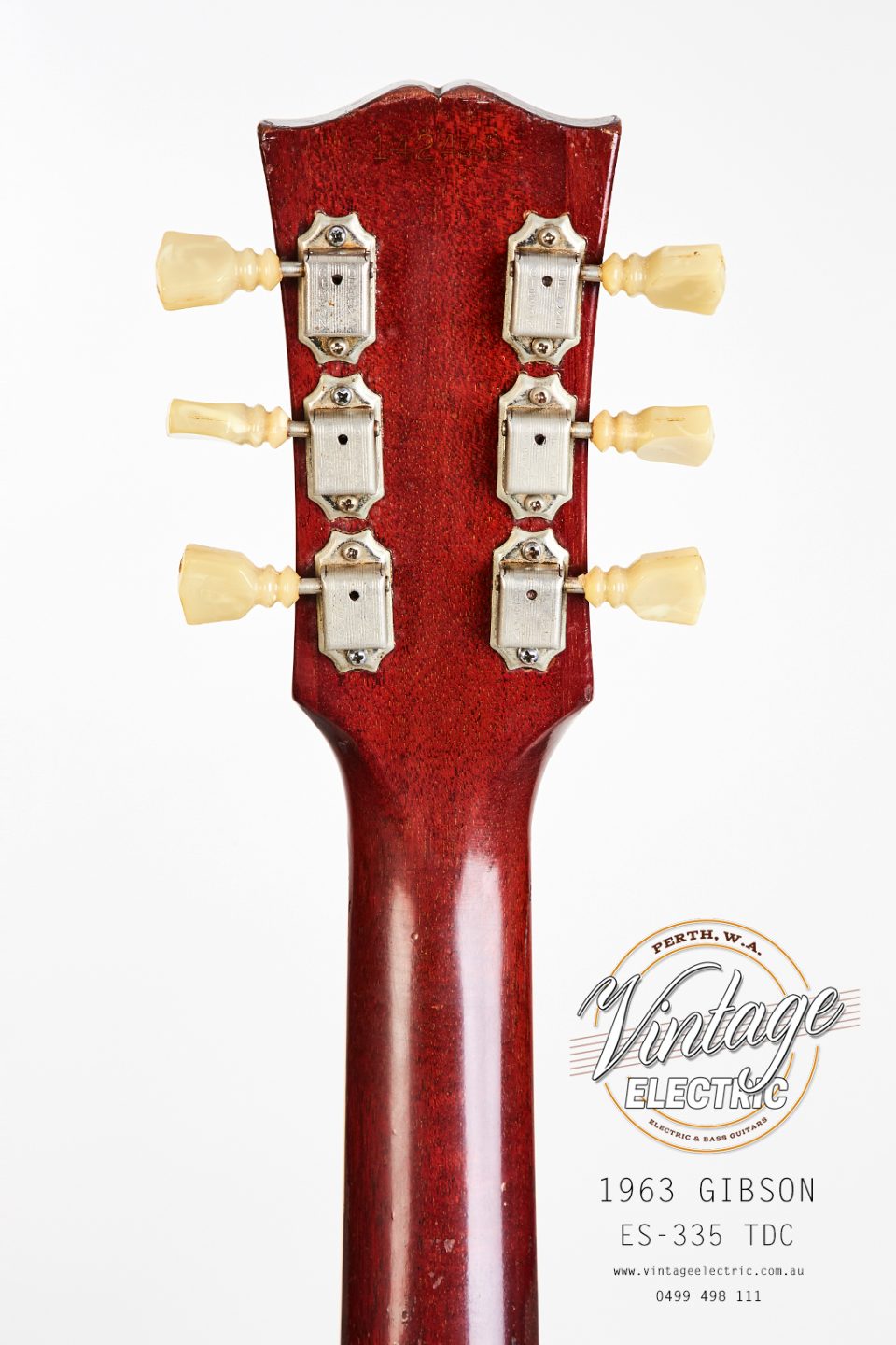1963 Gibson 335 TDC Back of Headstock