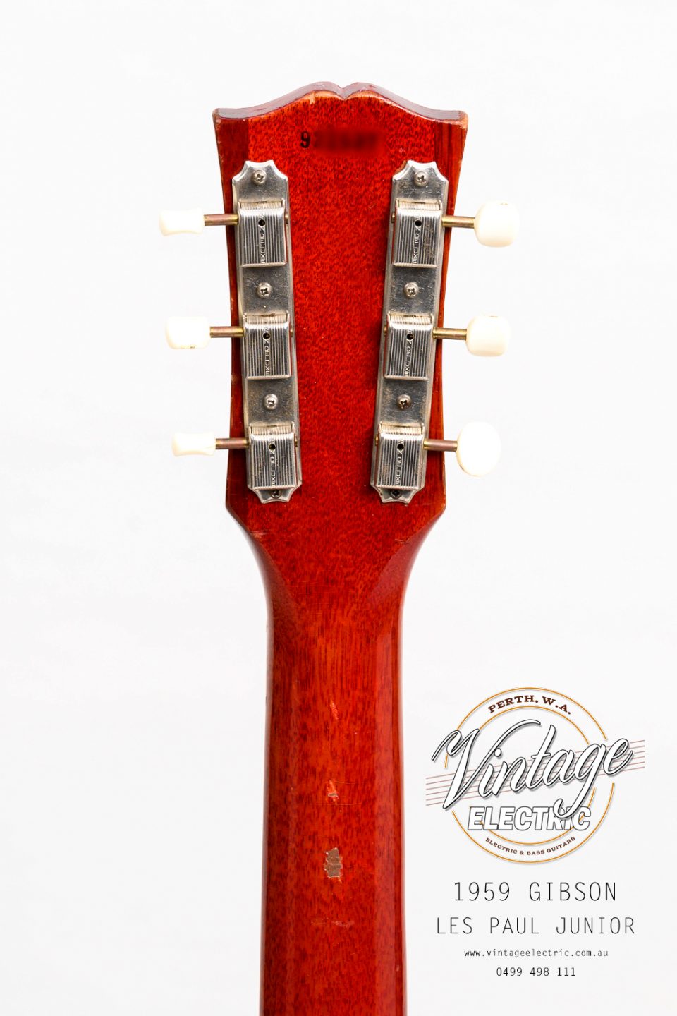 1959 Gibson Les Paul Jr Back of Headstock