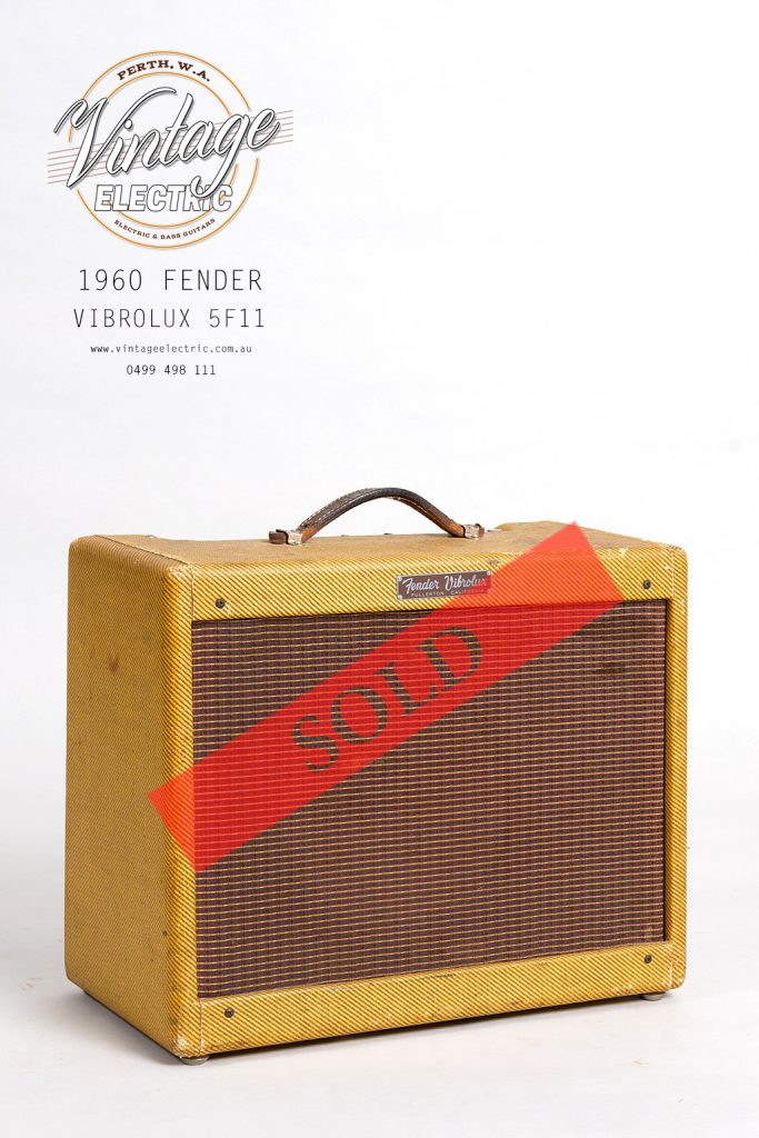 1960 Fender Vibrolux 5F11 Tweed Amplifier | Vintage Electric