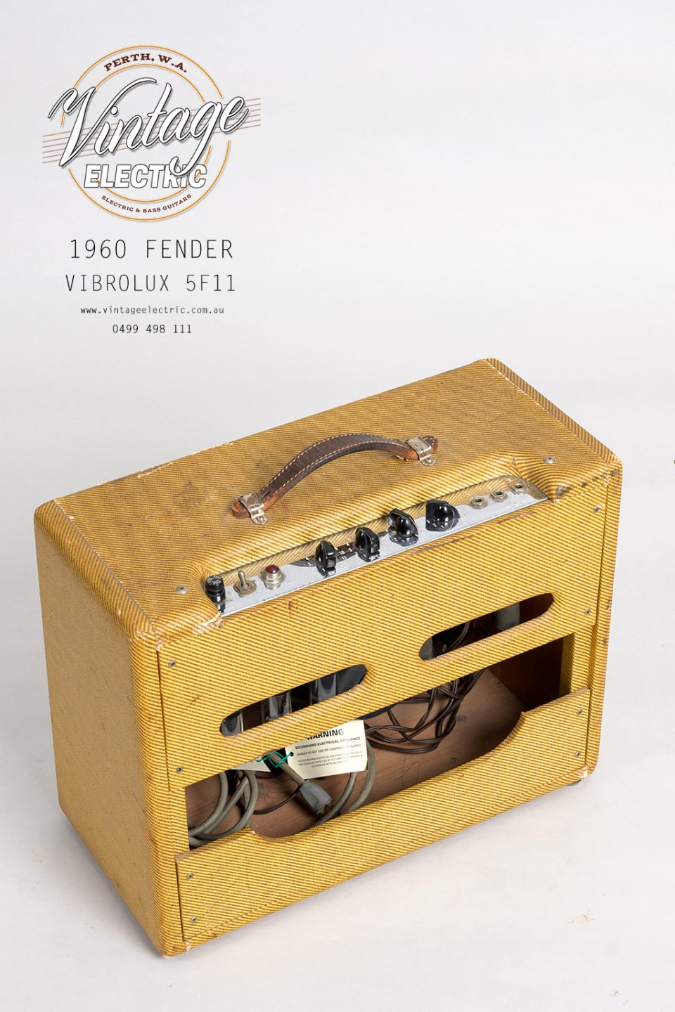 1960 Fender Vibrolux Back Top