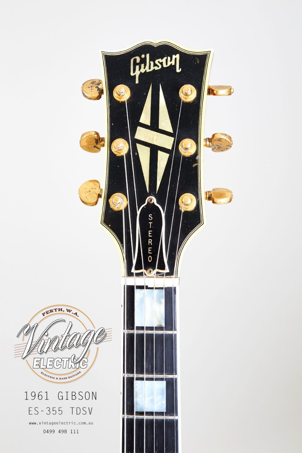 1961 Gibson ES-355 TDSV Headstock