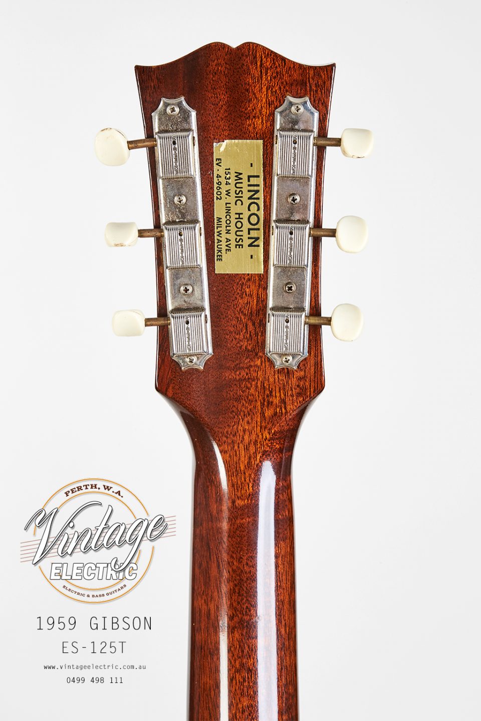1959 Gibson ES 125 Back of Headstock