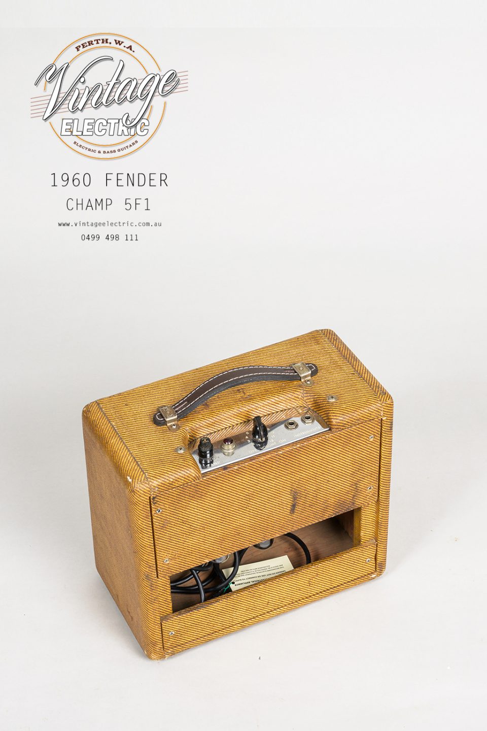 1960 Fender Champ 5F1 B Back Top