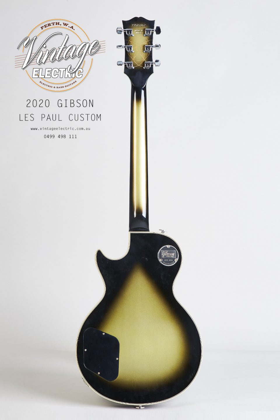 2020 Gibson Les Paul Custom Adam Jones Back of Guitar