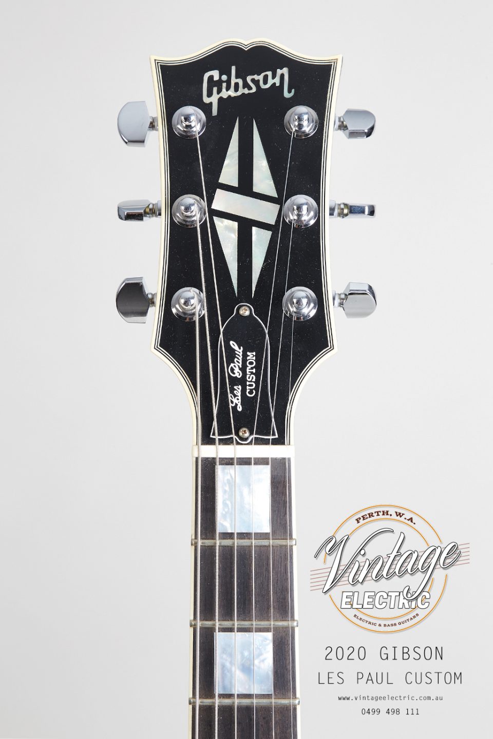 2020 Gibson Les Paul Custom Adam Jones Headstock