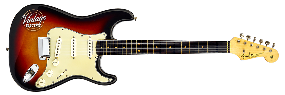 Vintage 1962 Fender Stratocaster Sunburst Rosewood Slab Board