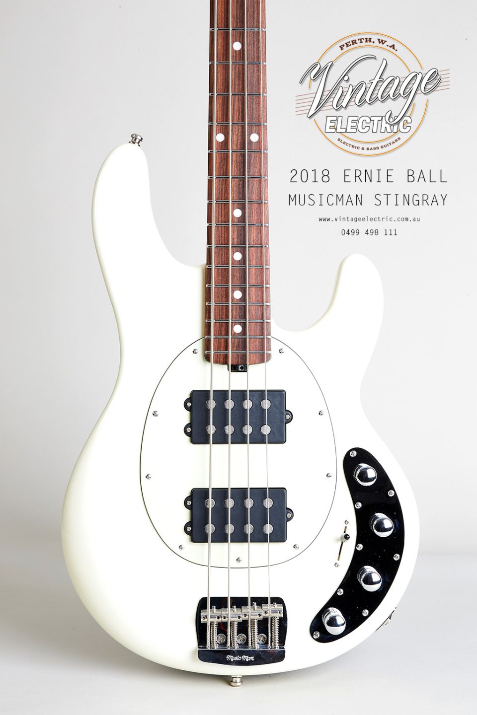 2018 Ernie Ball Musicman Stingray HH Ivory Body