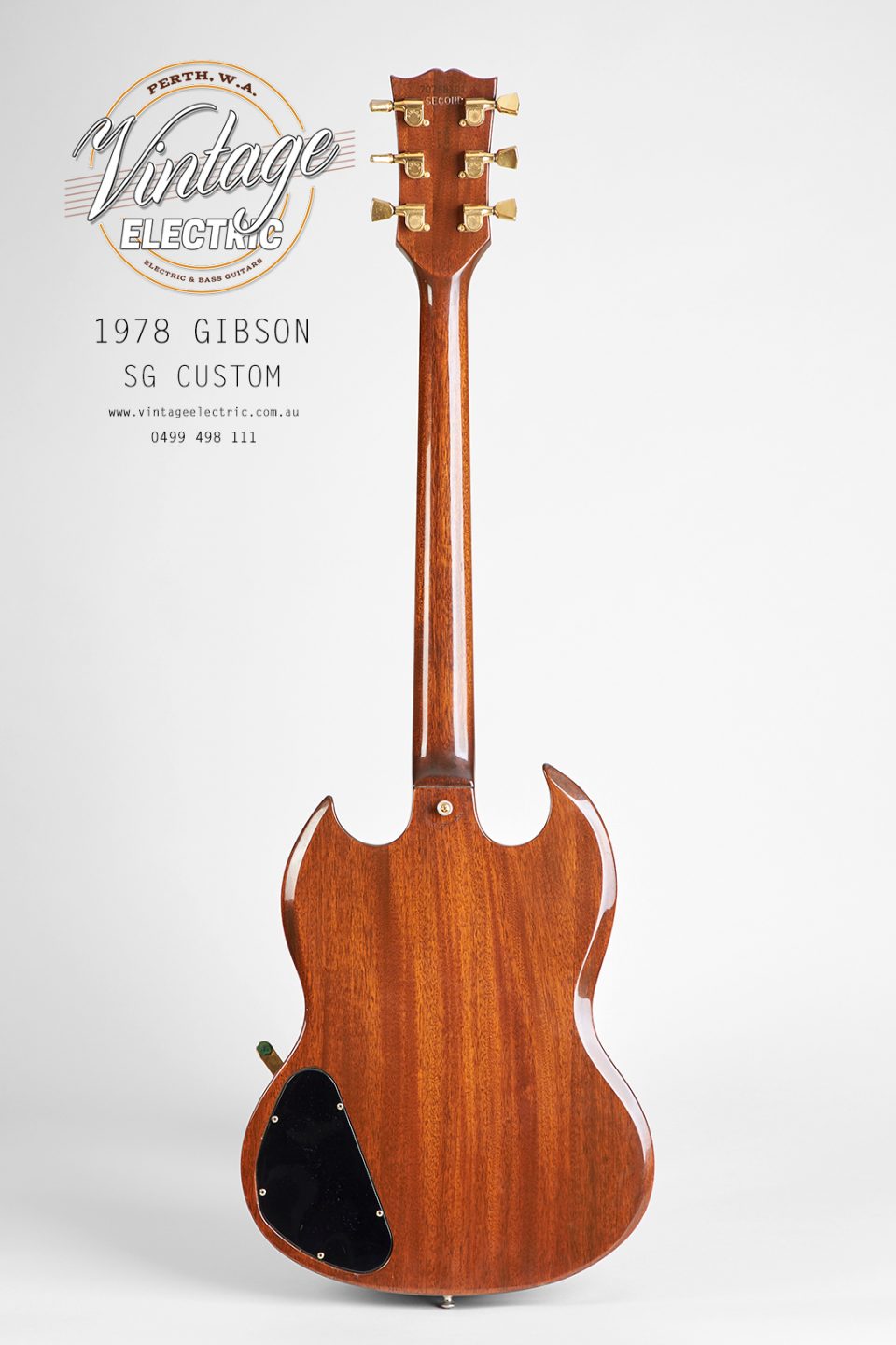 1978 Gibson SG Custom Back of Guitar