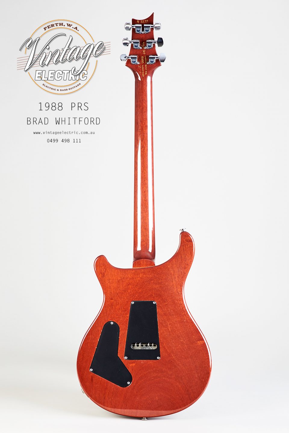 1988 PRS Brad Whitford Aerosmith Back of Guitar