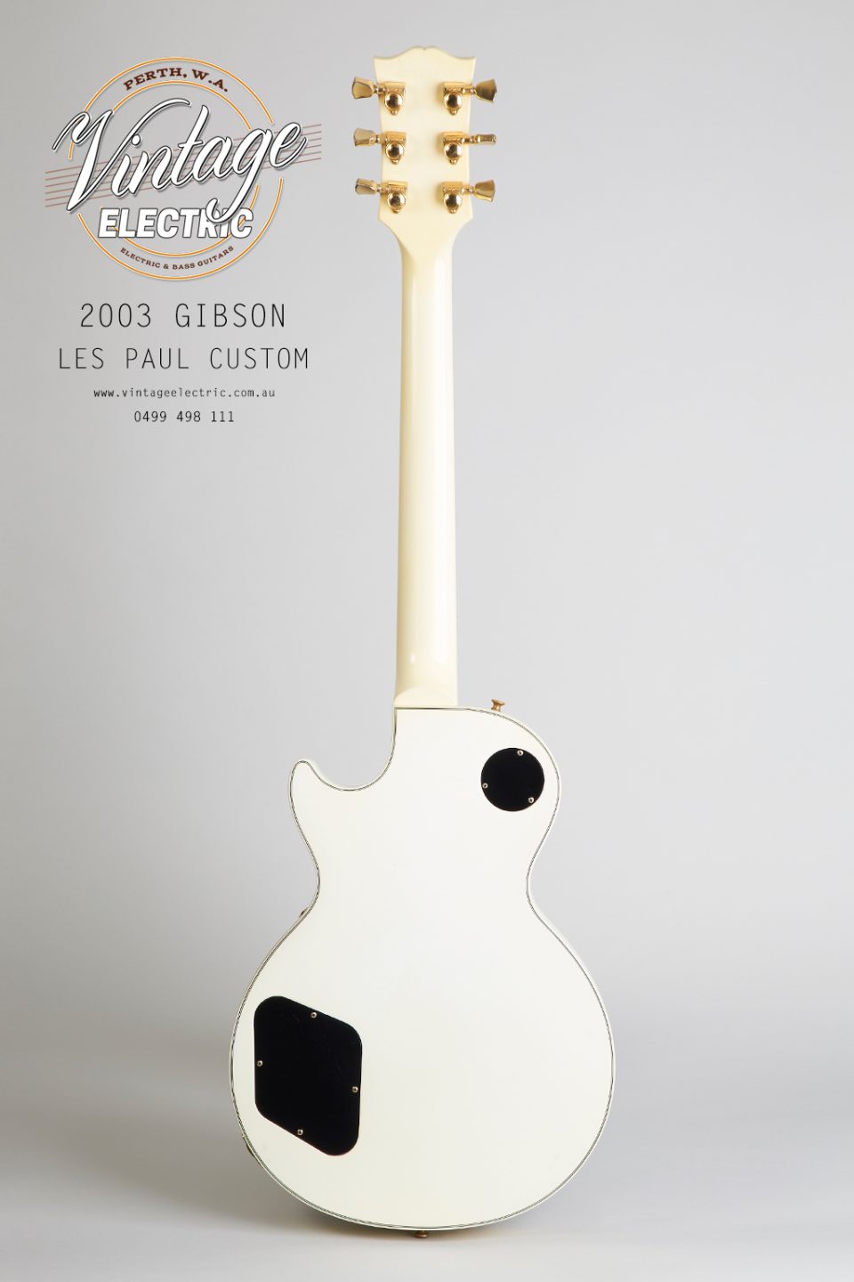 2003 Gibson Les Paul Custom Back of Guitar