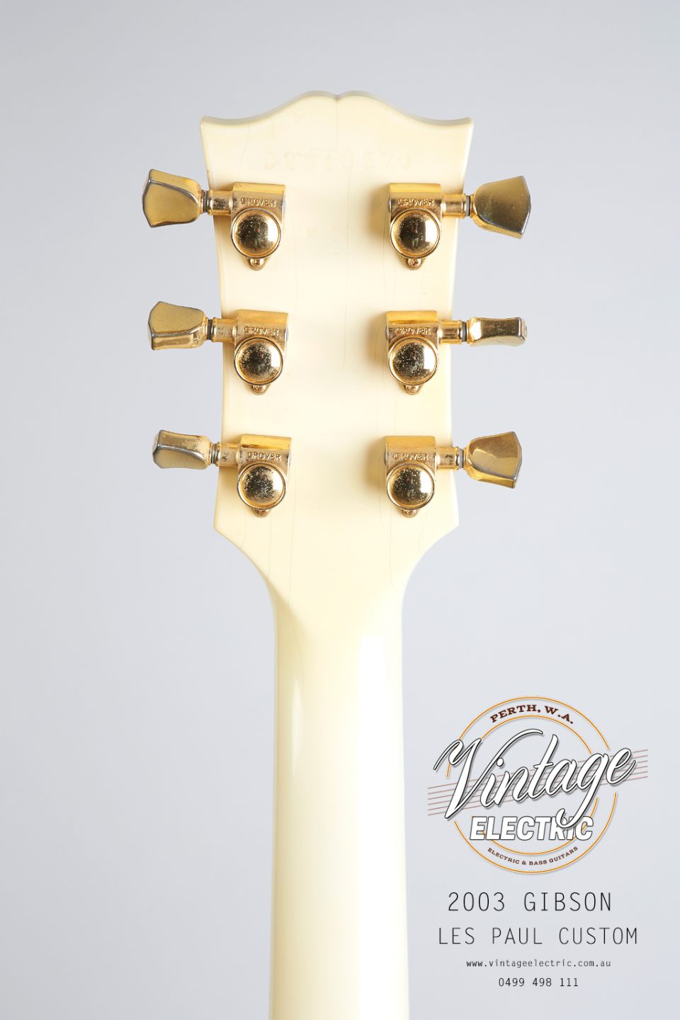 2003 Gibson Les Paul Custom Back of Headstock