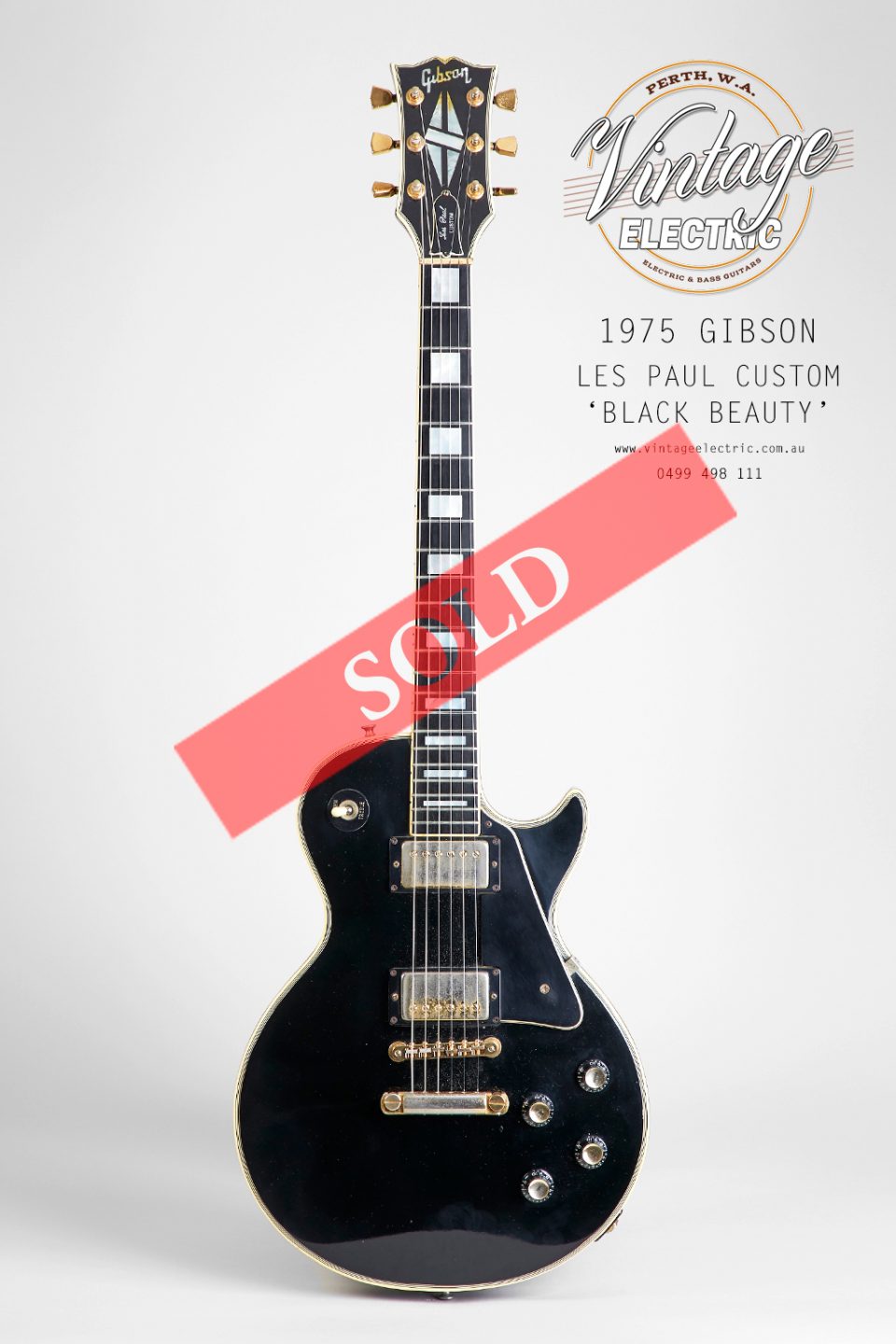 1976 Gibson Les Paul Custom Black SOLD