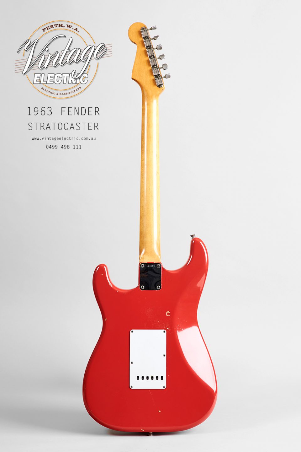 1963 Stratocaster Fiesta Red Rear
