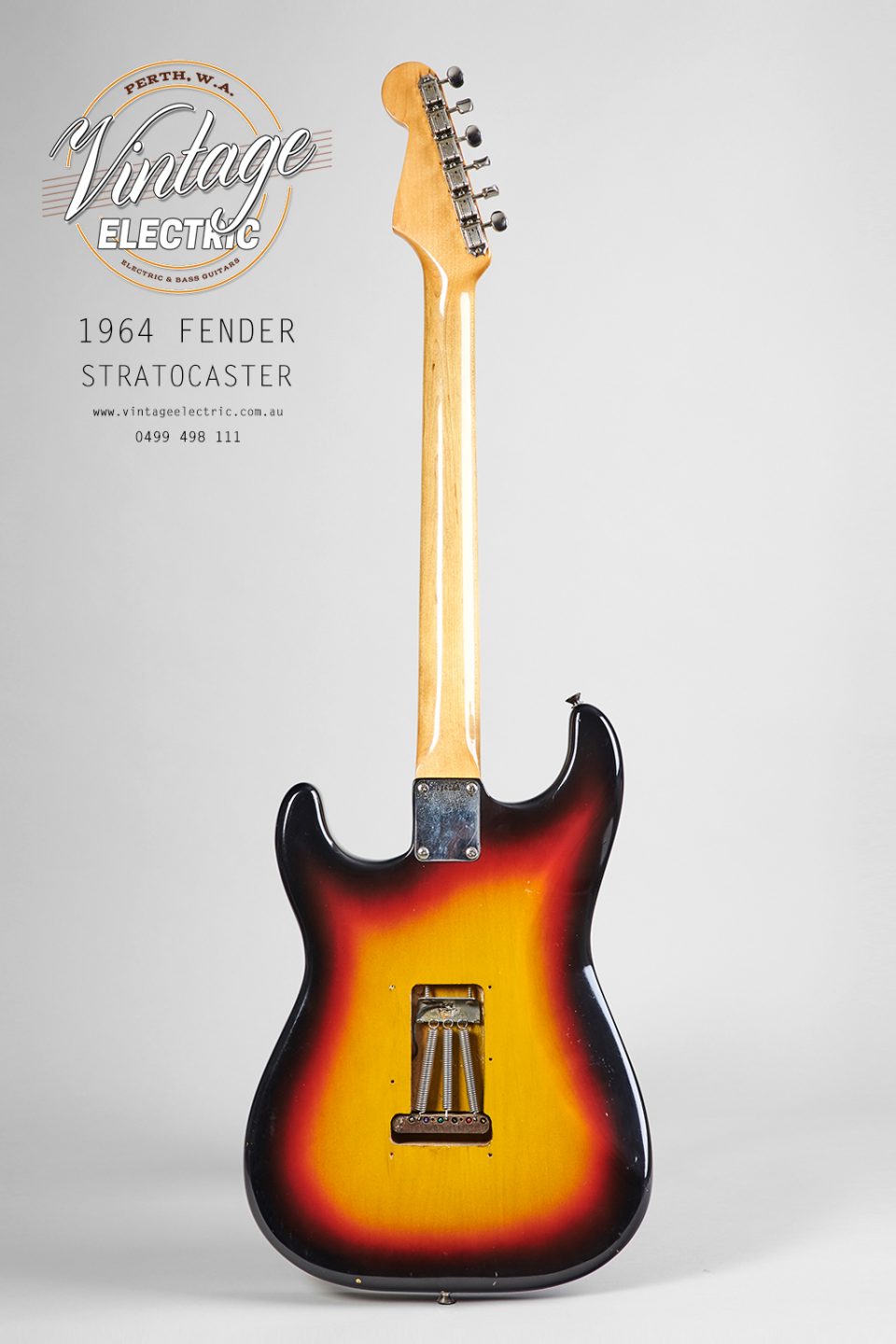 1964 Fender Stratocaster Back of Guitar