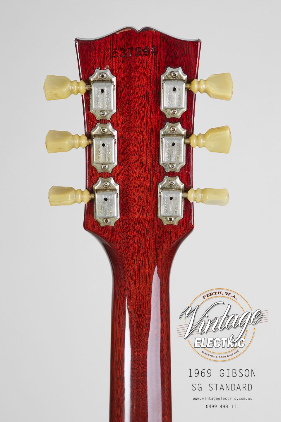 1969 Gibson SG Back of Headstock