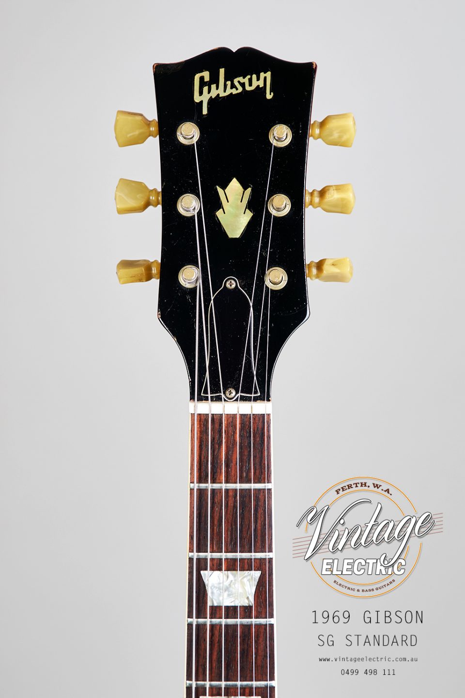 1969 Gibson SG Standard Headstock