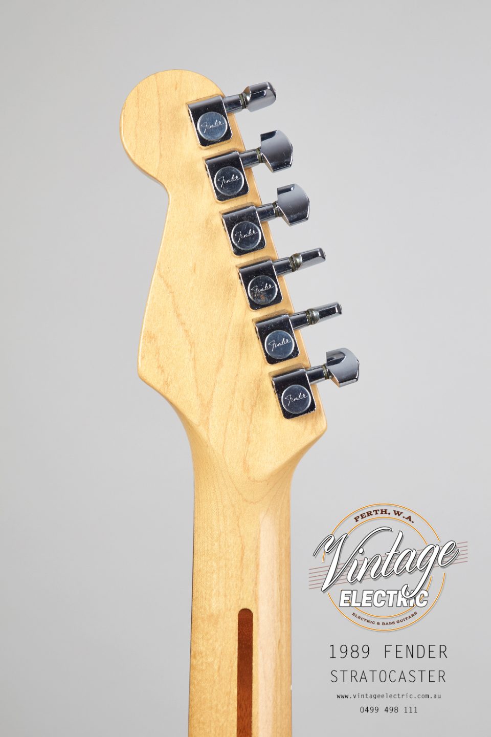 1989 Fender Stratocaster Back of Headstock