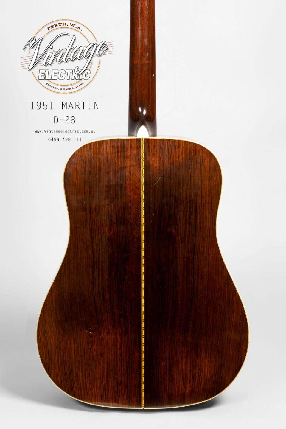 1951 Martin D28 Acoustic Rear Body