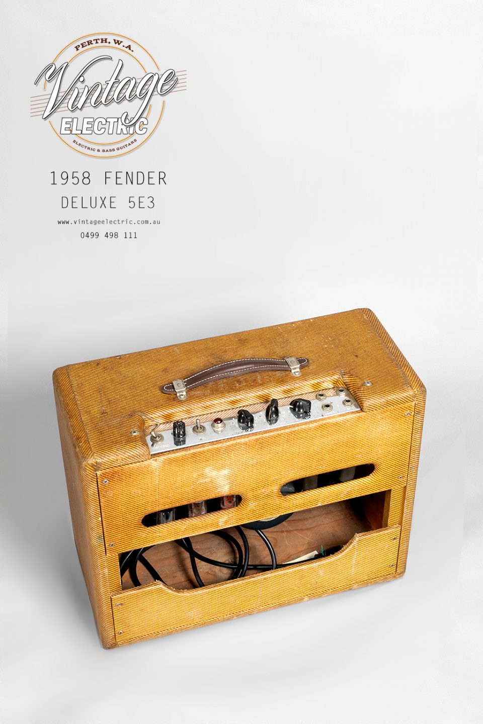 1958 Fender Deluxe 5E3 Back Top Panel