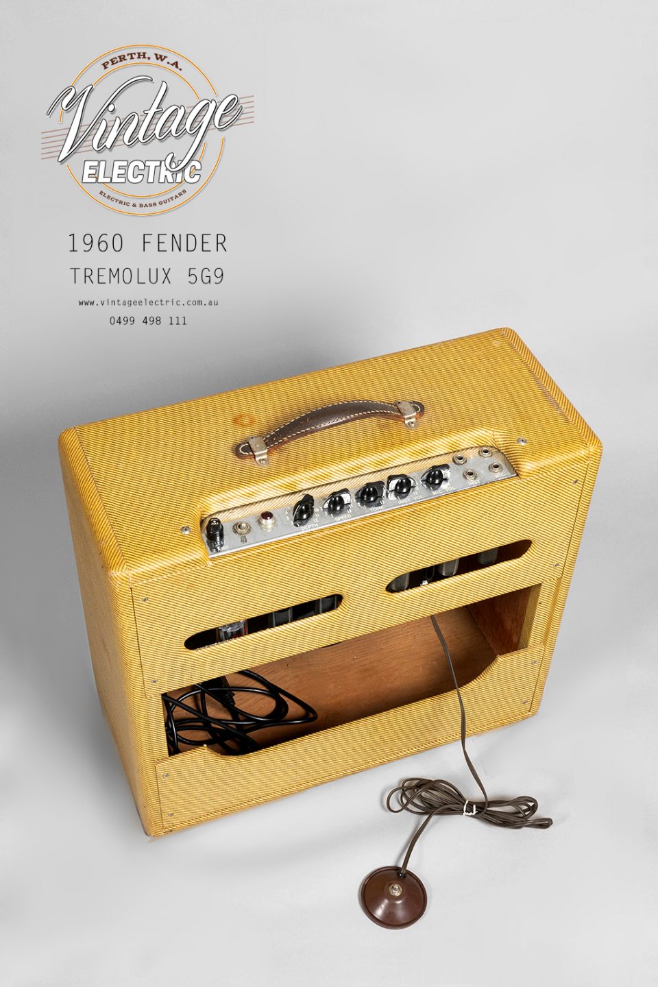 1960 Fender Tremolux 5G9 Back Top Panel