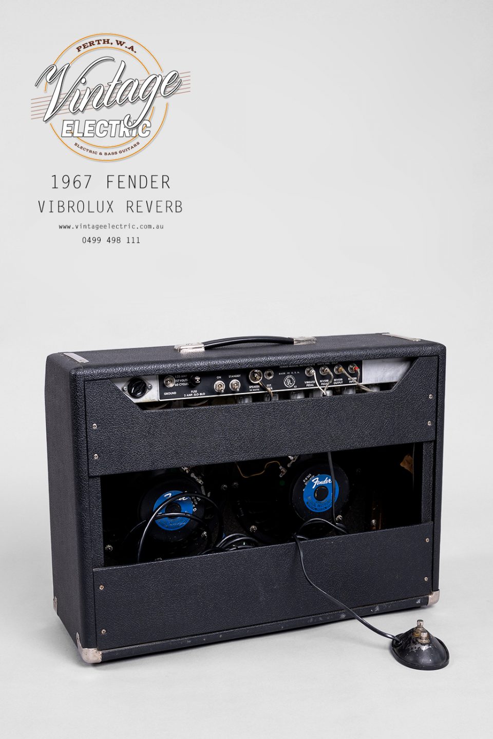 1967 Fender Vibrolux Reverb Rear Amp