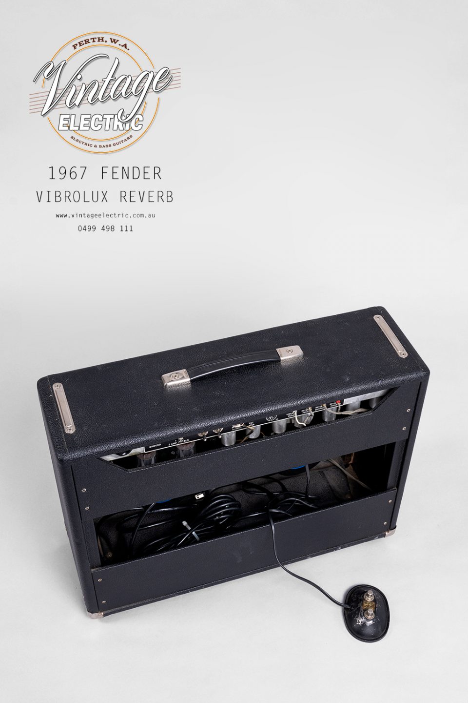 1967 Fender Vibrolux Reverb Rear Top Amp