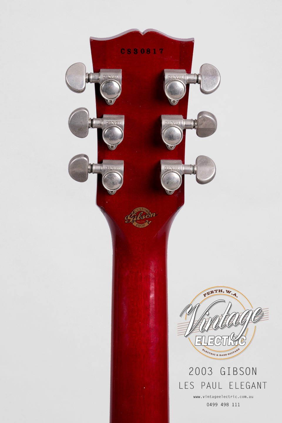 2003 Gibson Les Paul Elegant Back Headstock