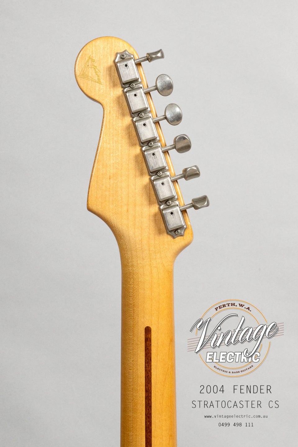 2004 Fender Stratocaster CS Kendrick Rear Headstock