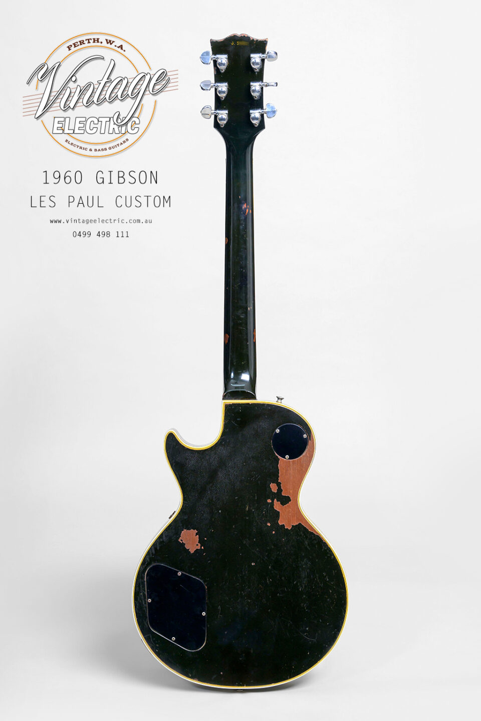 1960 Gibson Les Paul Custom Rear of Guitar