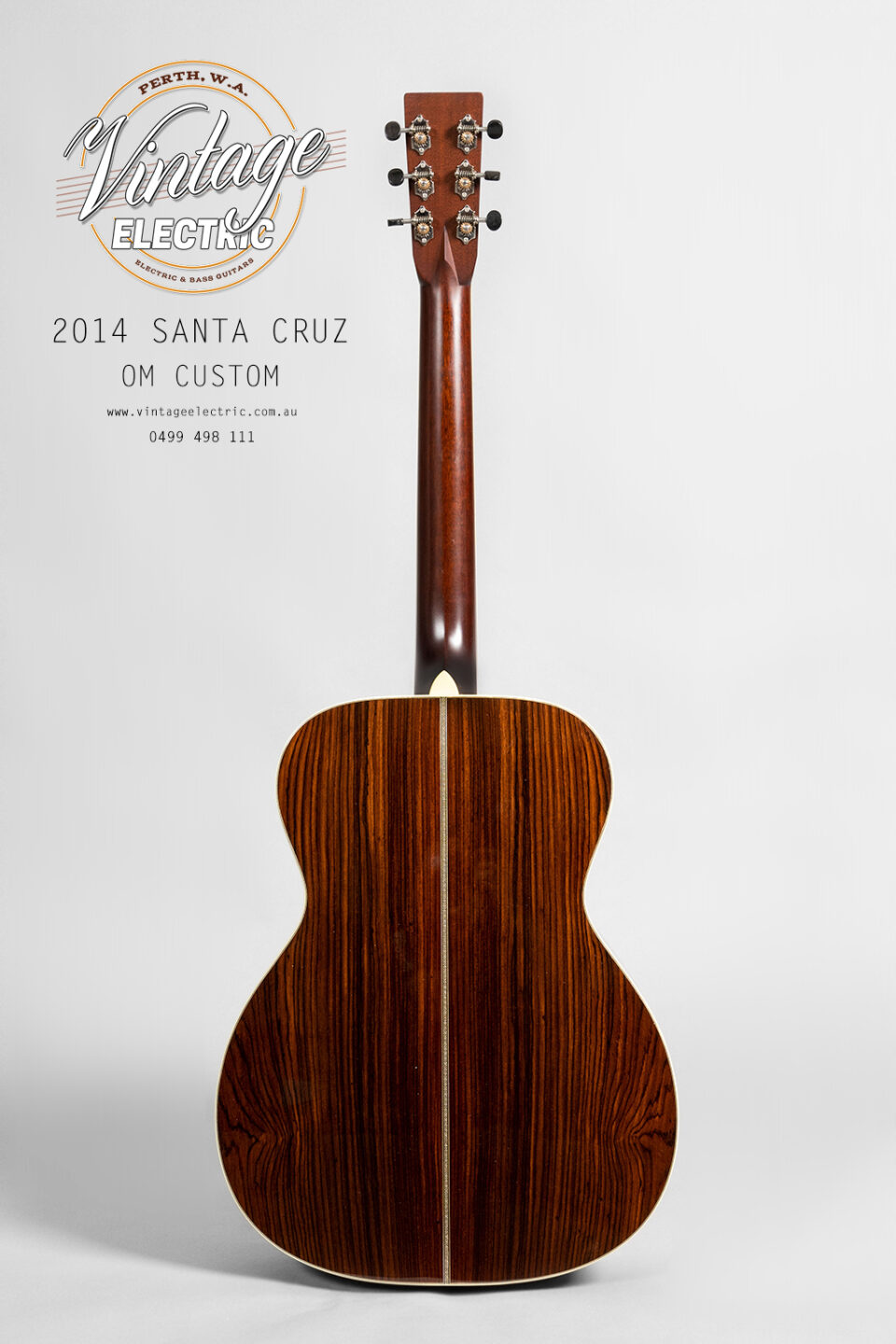 2014 Santa Cruz OM Custom Back of Guitar