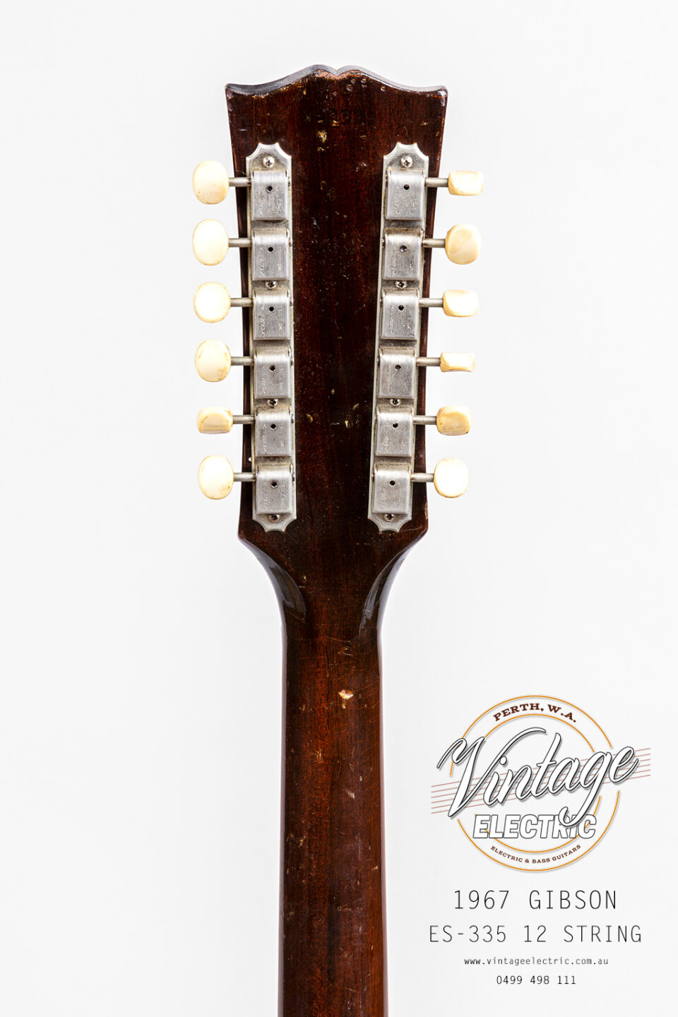 1967 Gibson 335 Back of Headstock