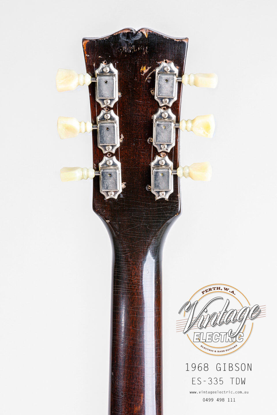 1968 Gibson ES-335 TDW Rear Headstock